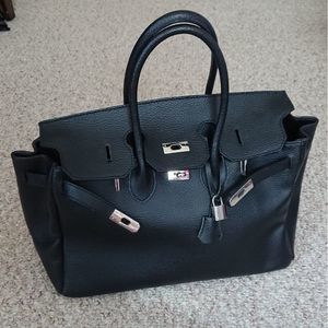 Italy leather H & S Vera Pelle hand bag RARE